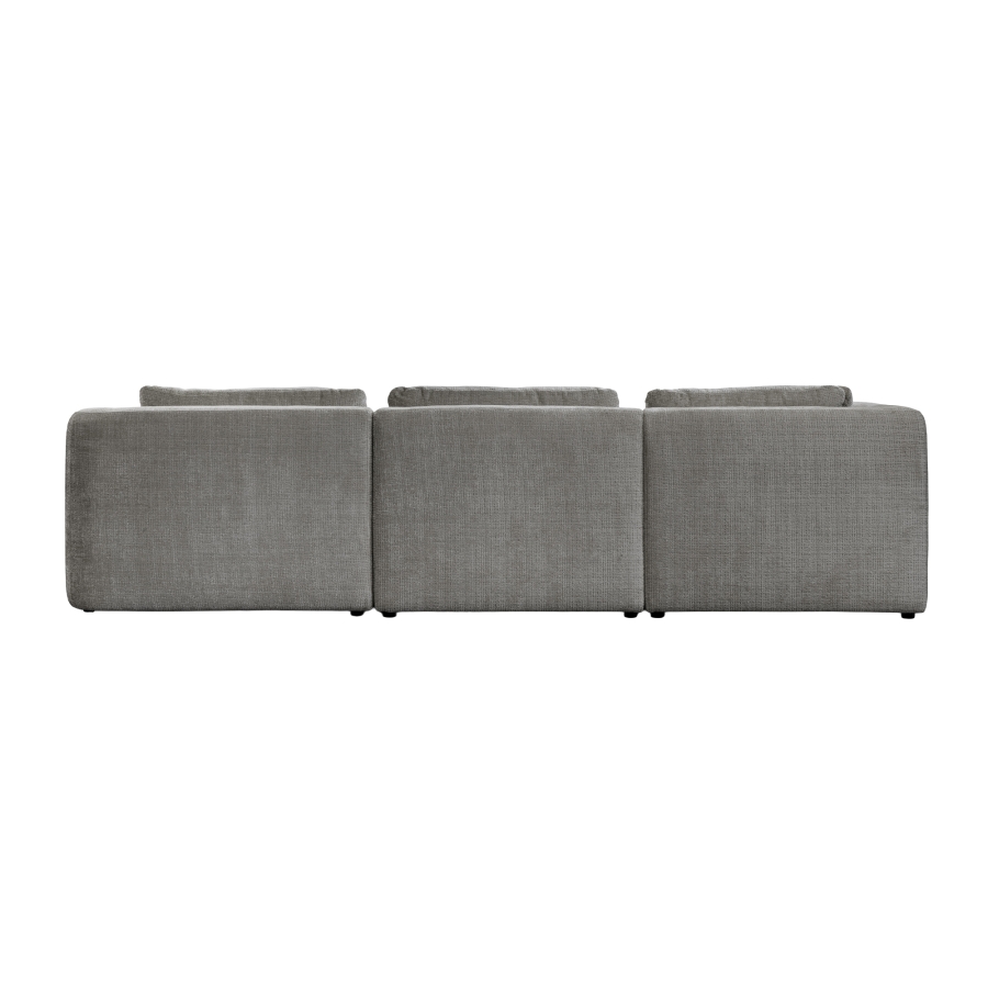 Canapé d'angle en tissu gris - Angle gauche