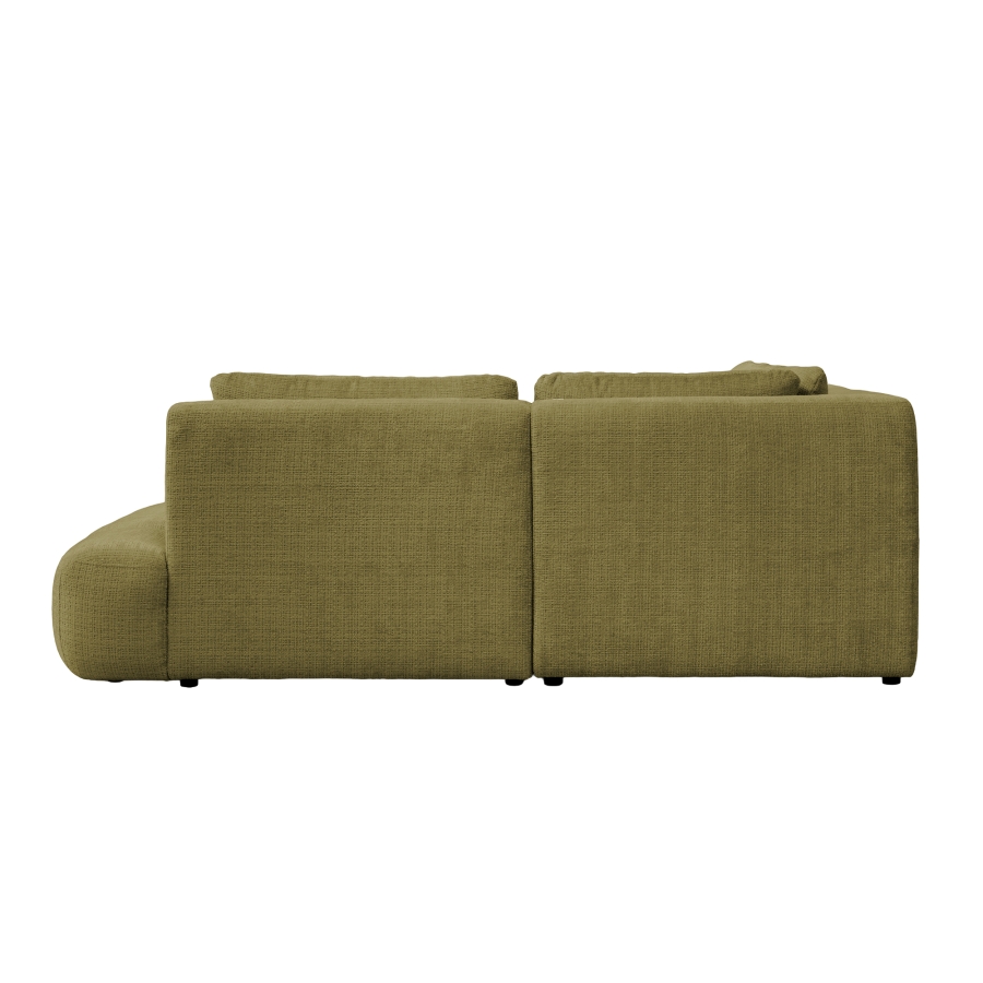 Canapé d'angle en tissu vert olive - Angle droit