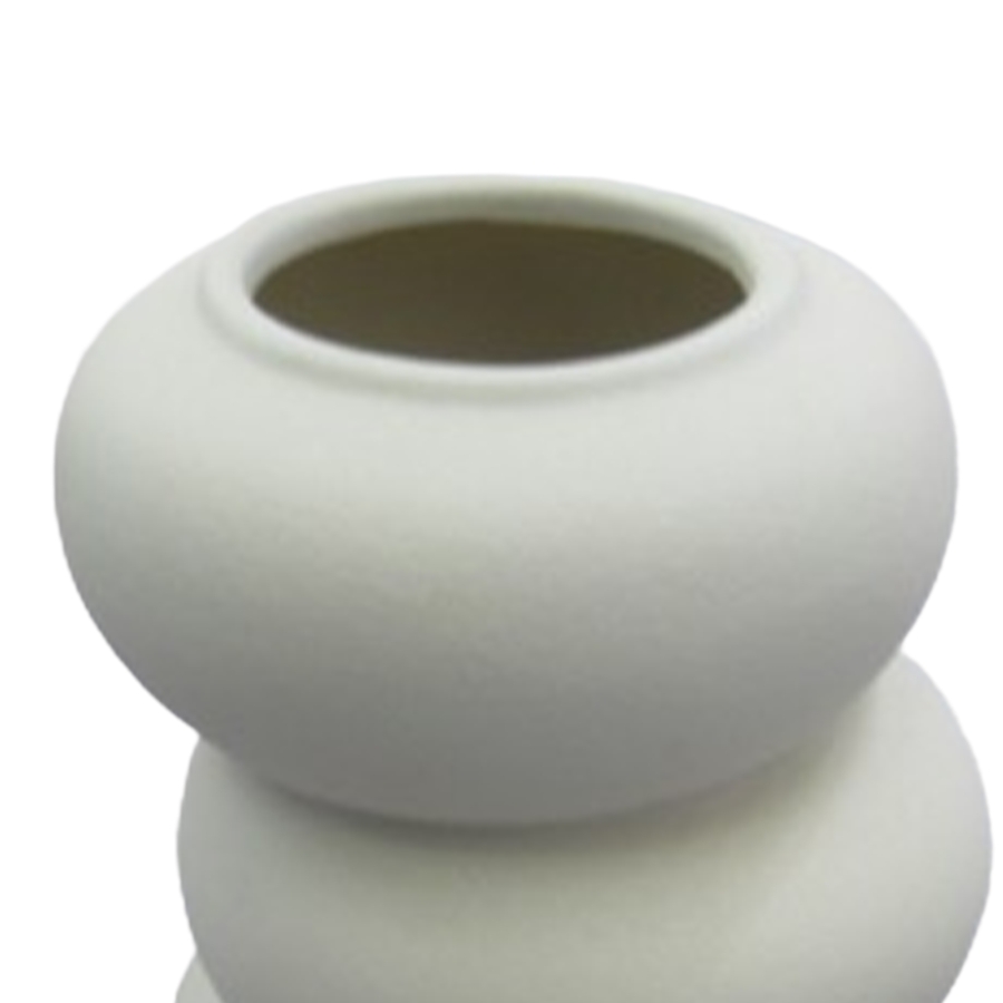 Vase en céramique beige H17.5 cm
